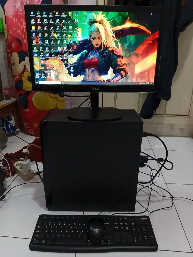 PC GAMING FULSET + LCD + RAM 8 GB + VGA 1 GB + HD 500 GB + GAMES APP