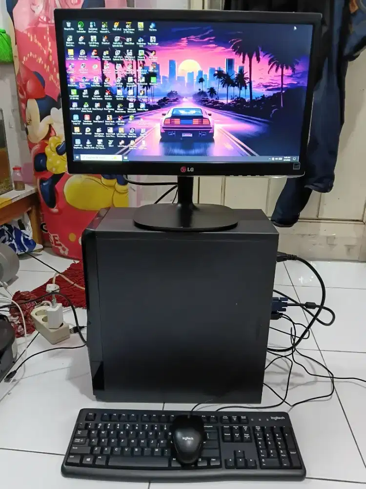 PC GAMING FULSET + LCD + RAM 8 GB + VGA 1 GB + HD 500 GB + GAMES APP