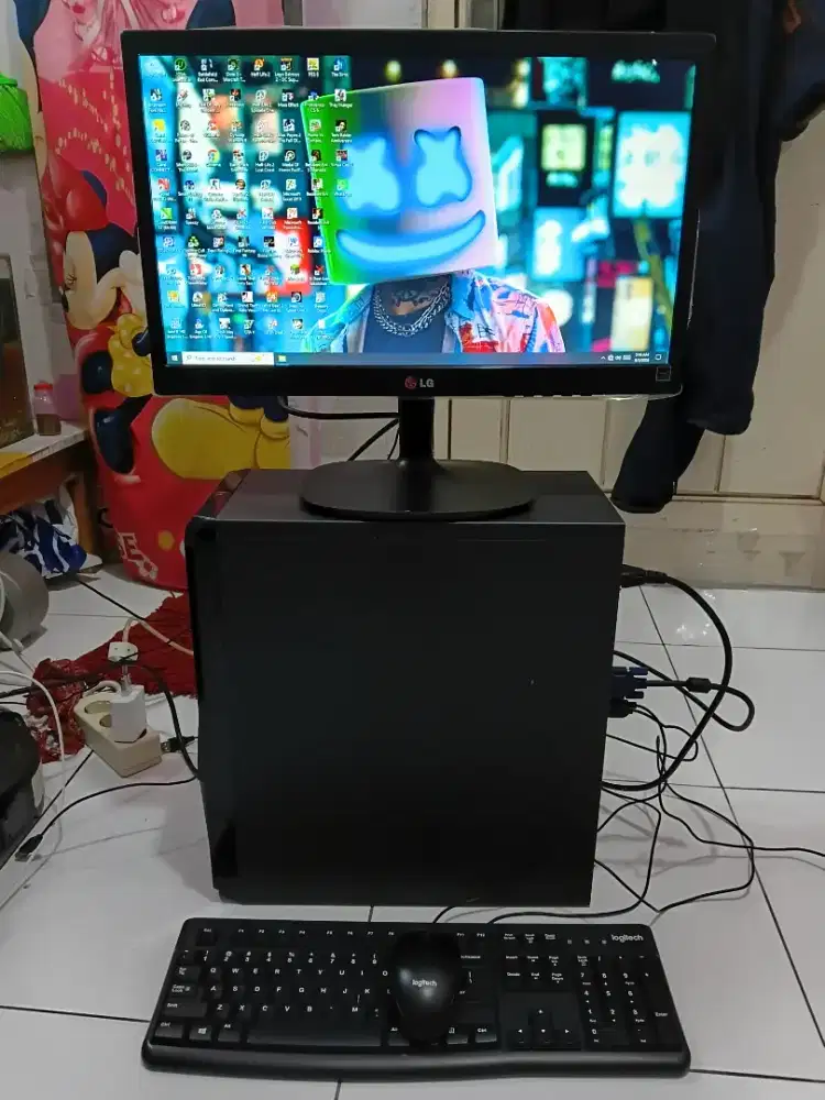 PC GAMING FULSET + LCD + RAM 8 GB + VGA 1 GB + HD 500 GB + GAMES APP