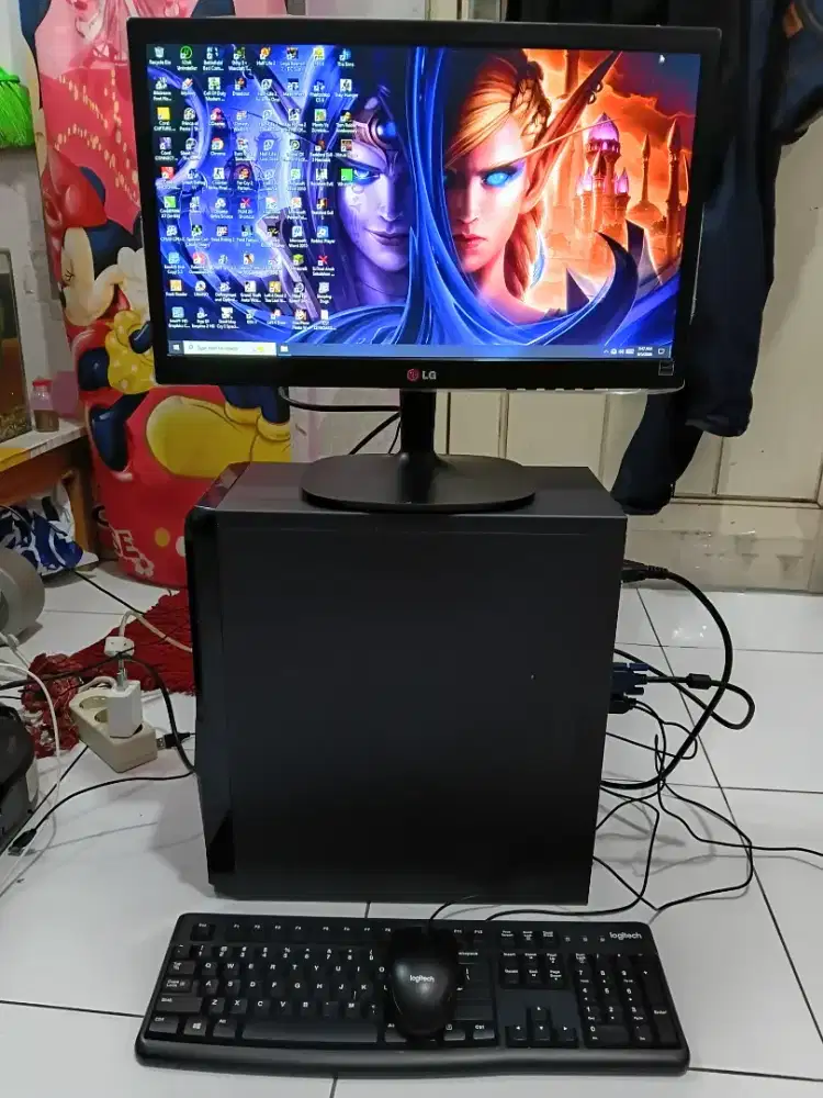 PC GAMING FULSET + LCD + RAM 8 GB + VGA 1 GB + HD 500 GB + GAMES APP
