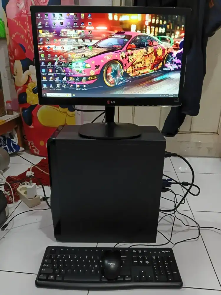 PC GAMING FULSET + LCD + RAM 8 GB + VGA 1 GB + HD 500 GB + GAMES APP