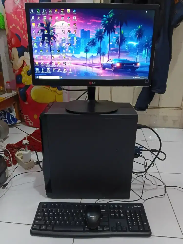 PC GAMING FULSET + LCD + RAM 8 GB + VGA 1 GB + HD 500 GB + GAMES APP