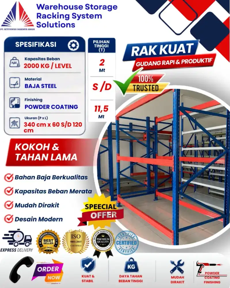 Rak anti karat kapasitas 1ton 2 ton 3 ton garansi