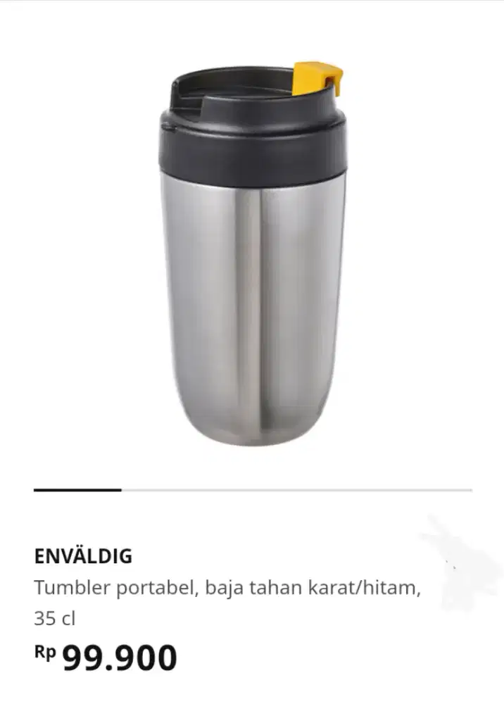 Tumbler IKEA Travel baru/segel dan garansi Promo -50%