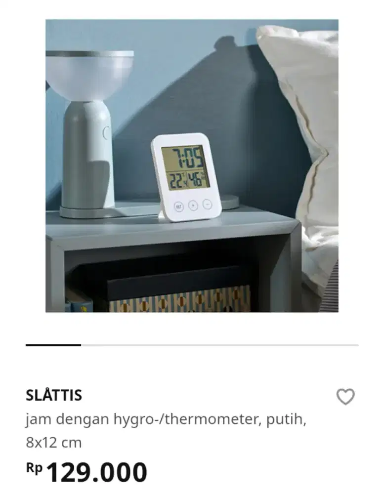 Jam meja IKEA Slattis baru,segel dan garansi promo 50%