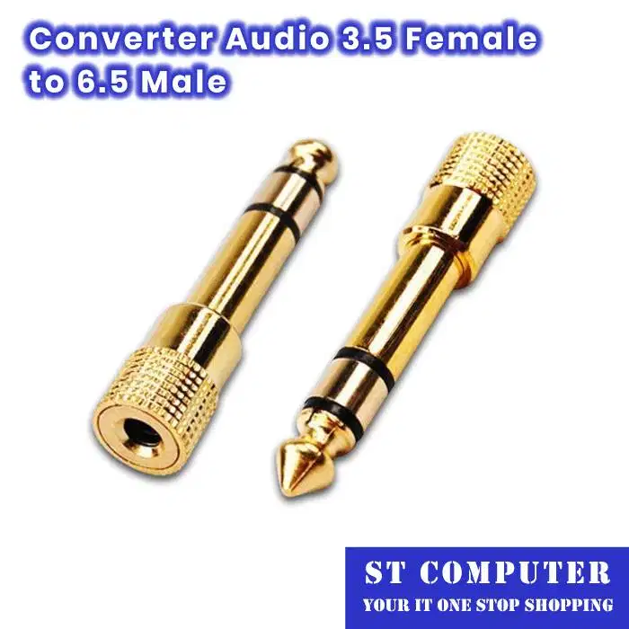 Converter Audio 3.5mm Female to 6.5mm Male
