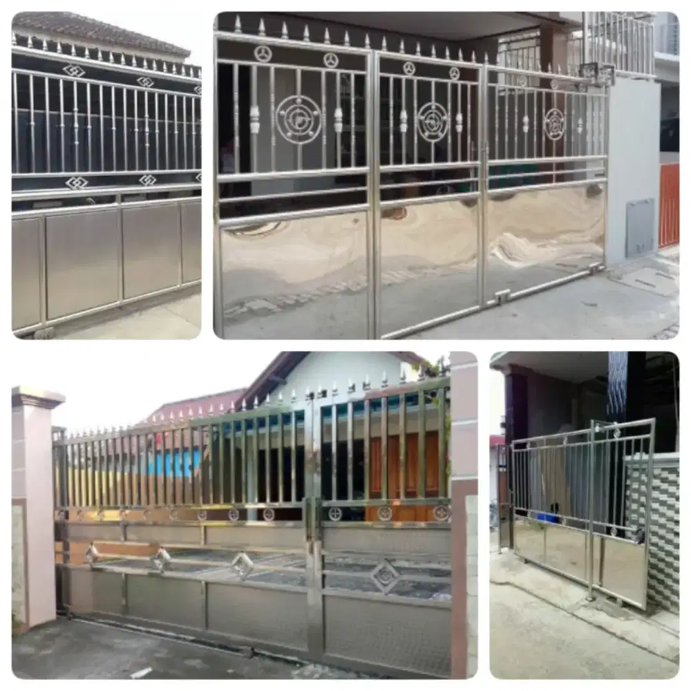 Pagar rumah stainless minimalis
