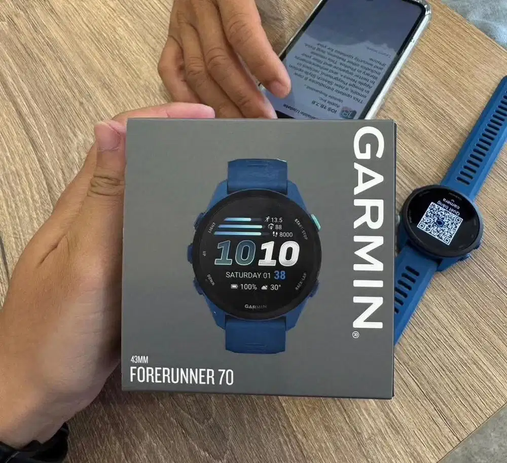 Garmin Forerunner 70 TIDAL BLUE (baru) grs resmi