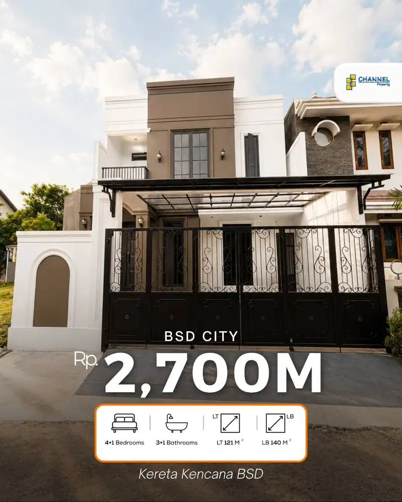 Jual Rumah Baru Modern 2 Lantai SHM di BSD Kencana Loka, Vn