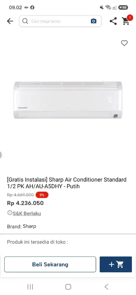 SHARP AC ½Pk promo