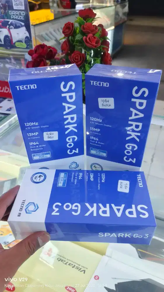 Tecno Spark Go3 4+4/64 Ip64 BARU PROMO SPESIAL