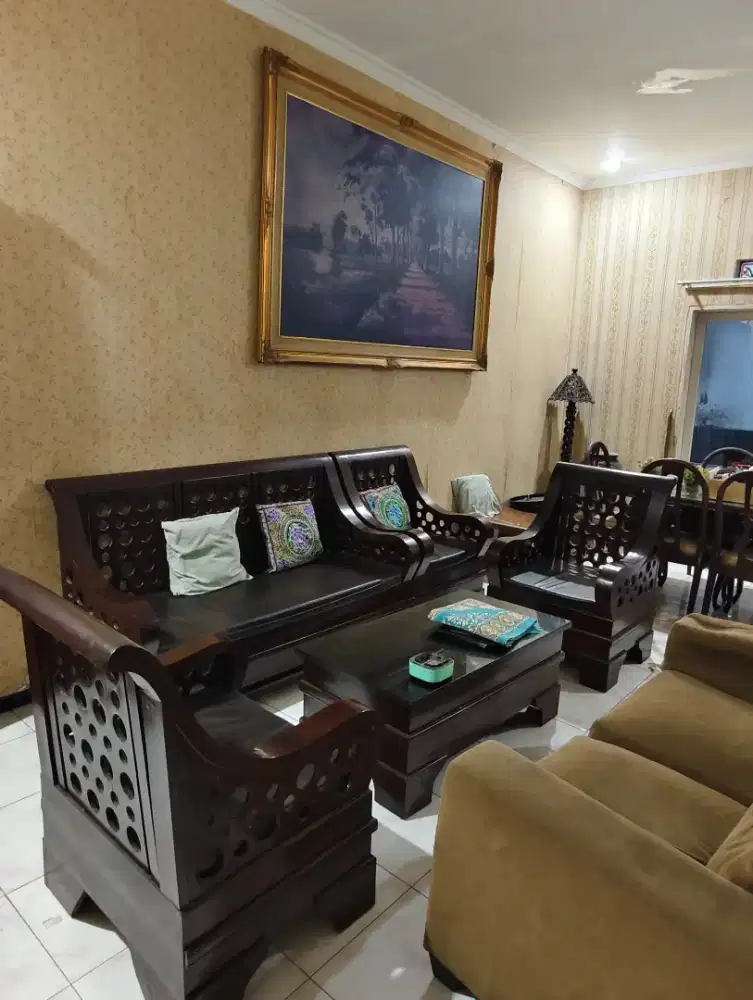 KURSI MEJA SET KAYU JATI PASURUAN