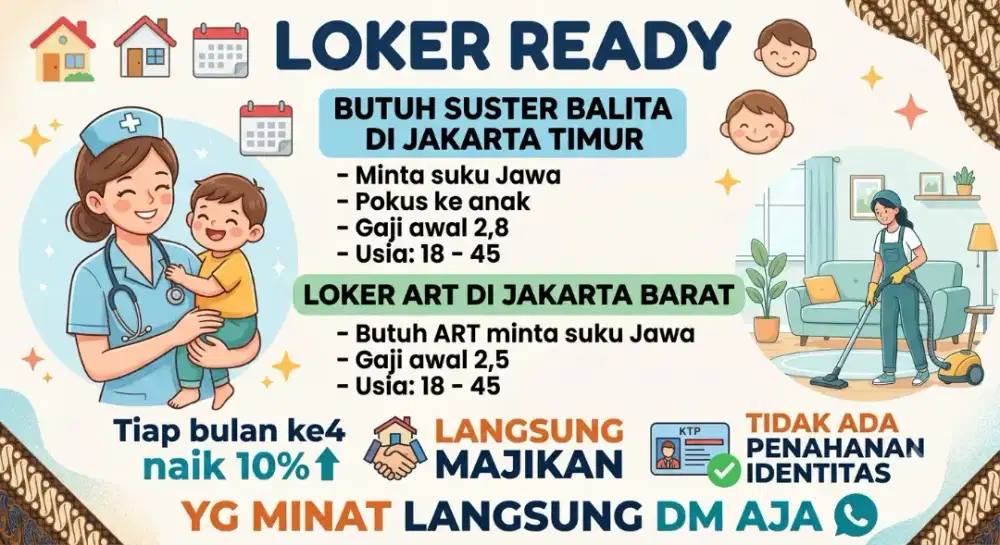 loker terbaru art dan Beby sister