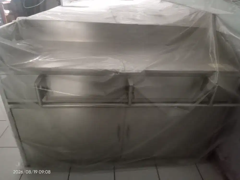 Meja kerja dapur stainless stell (SS304)