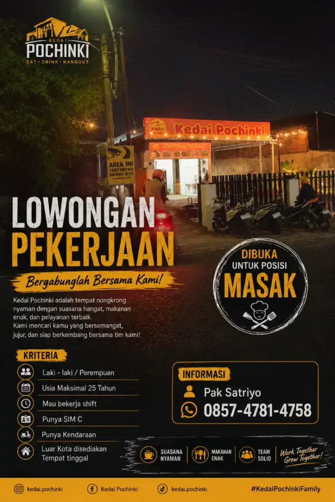 Lowongan Masak Kedai