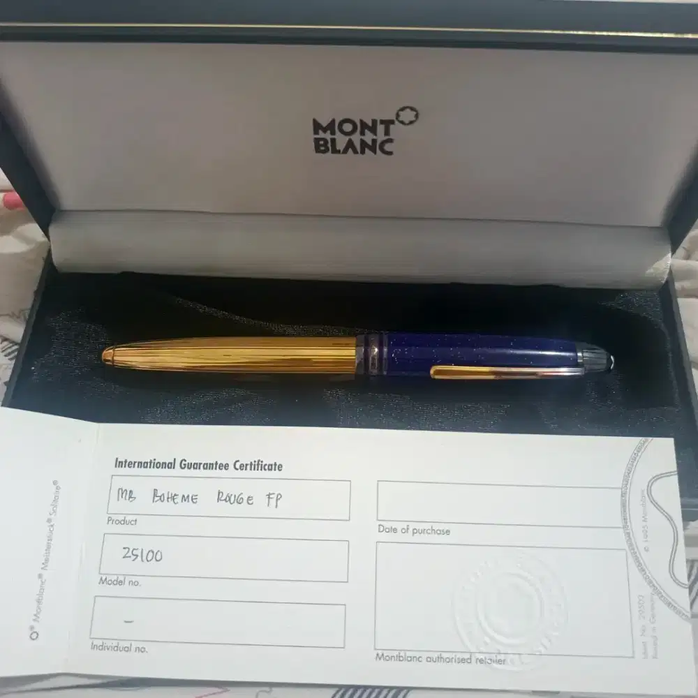 Pulpen Montblanc Bohème Rouge Fountain Pen - Fullset Box & Sertifikat