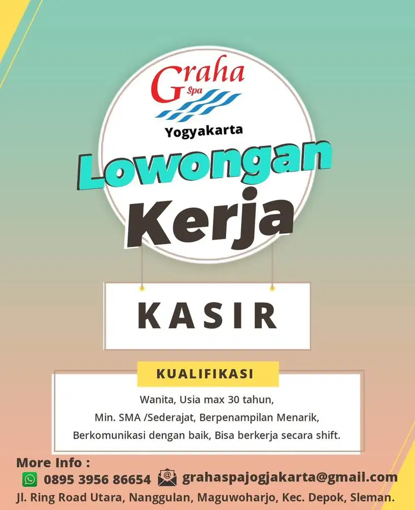 Loker Cewek Reception/Kasir