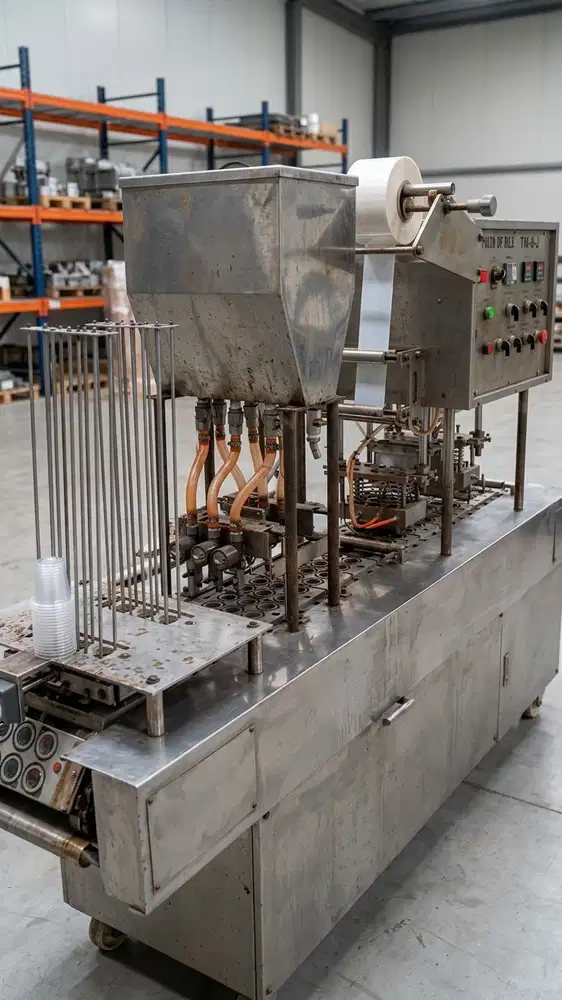Mesin Automatic Cup Filling & Sealing 3 Line Bekas - Siap Pakai / Norm
