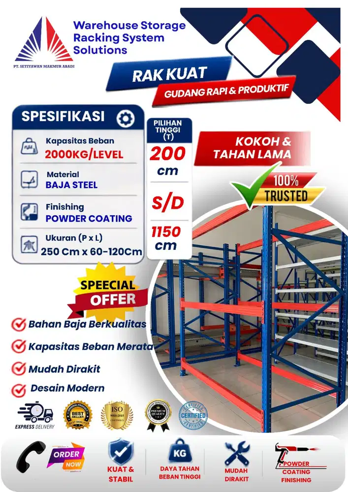 SOLUSI RAK GUDANG INDUSTRI SPEK SESUAI DALAM FLYER