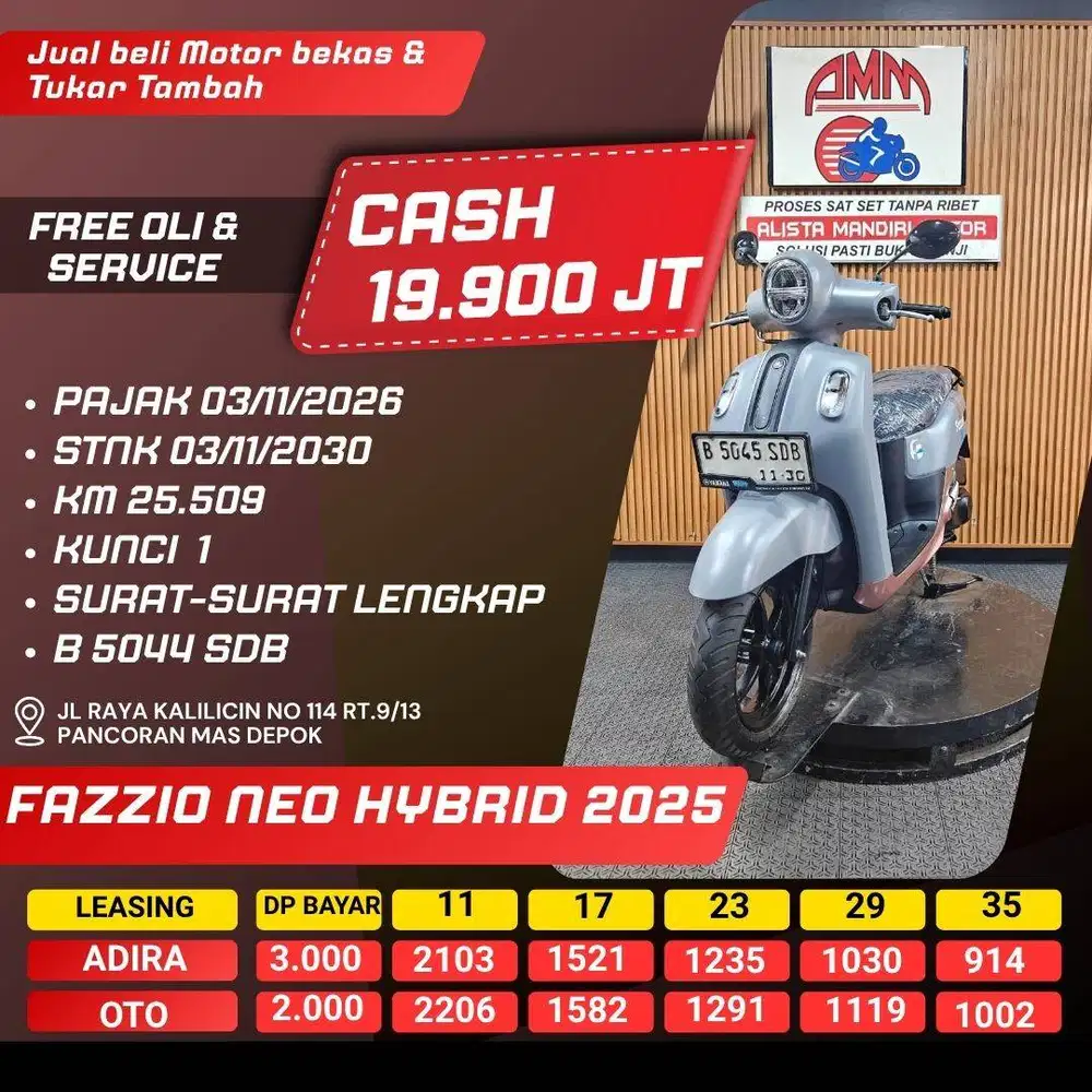 FAZZIO NEO 2025 BISA KREDIT/TUKER TAMBAH/PAKAI CC/PAYLATER
