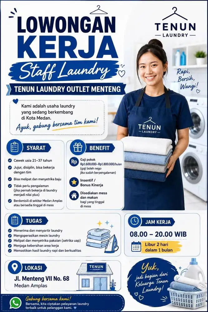 Lowongan kerja - staff laundry