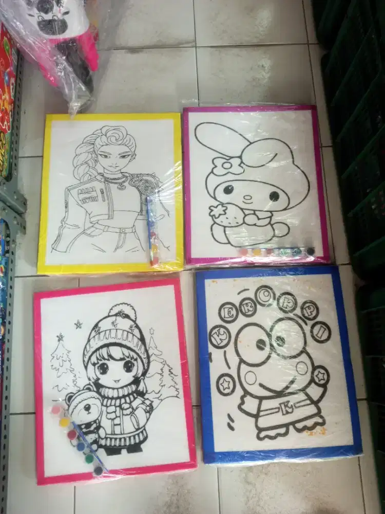 Mainan Anak Lukis Styrofoam gabus isi 2