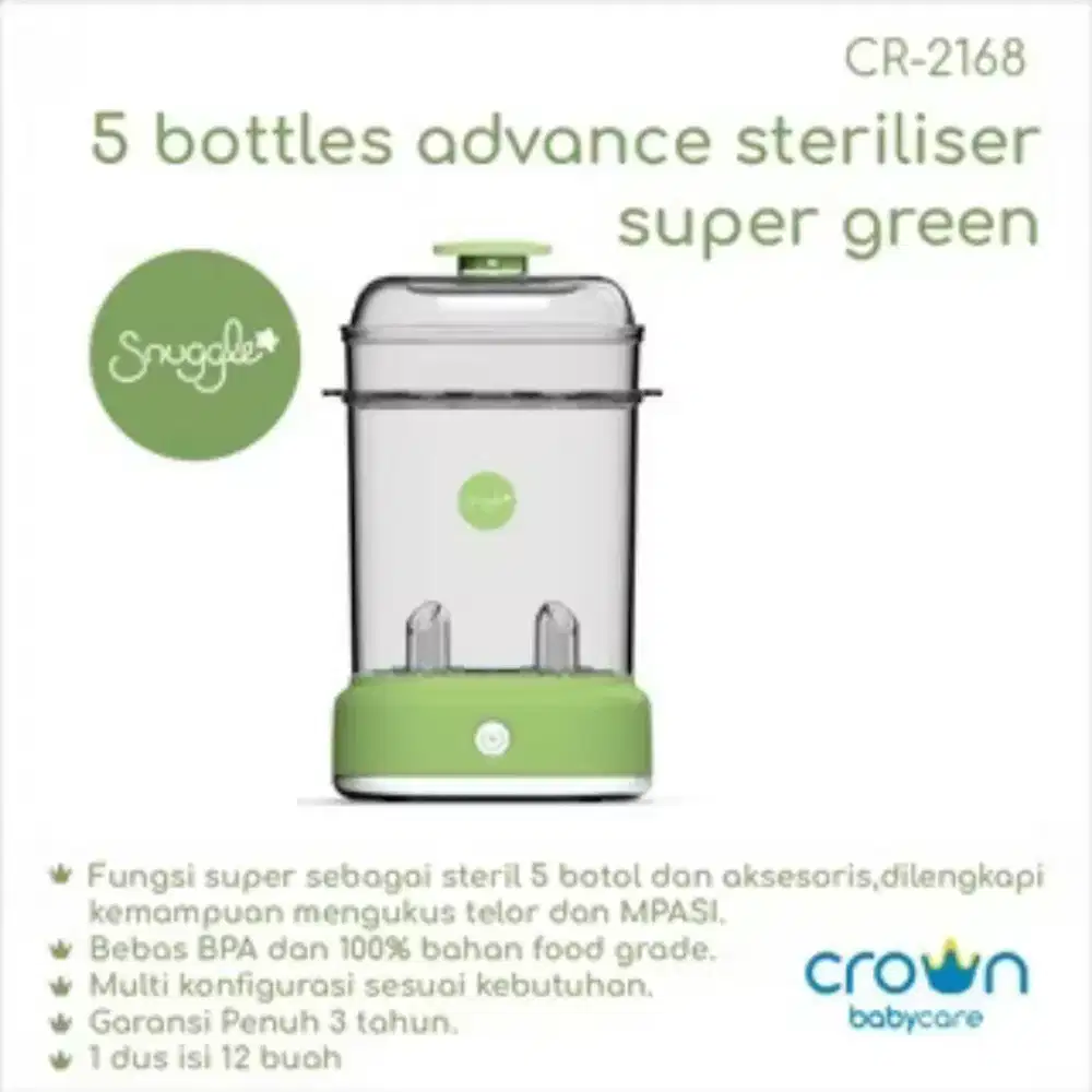 PRELOVED CROWN BABYCARE STERILIZER BOTOL BAYI CR2168