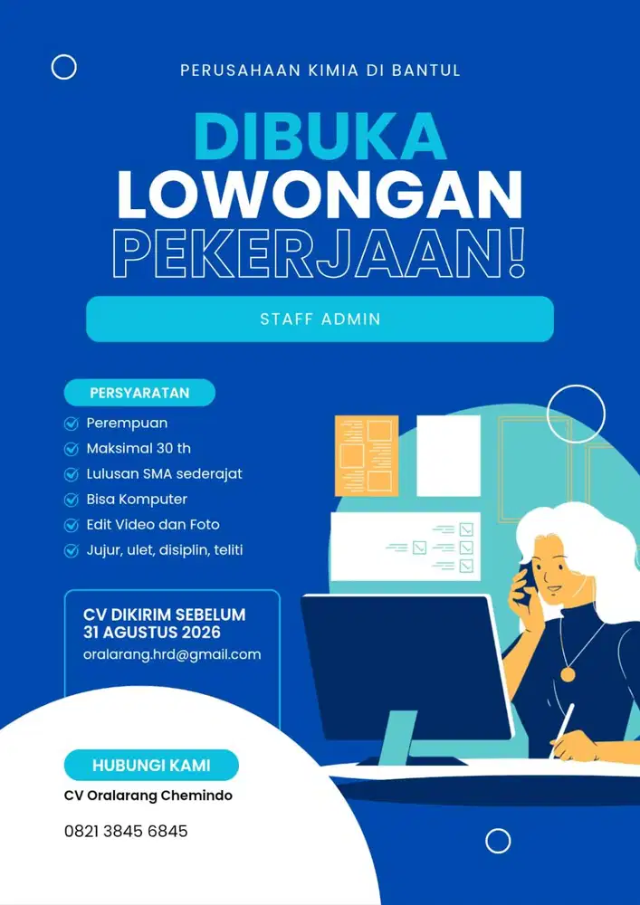 Lowongan Staff Admin