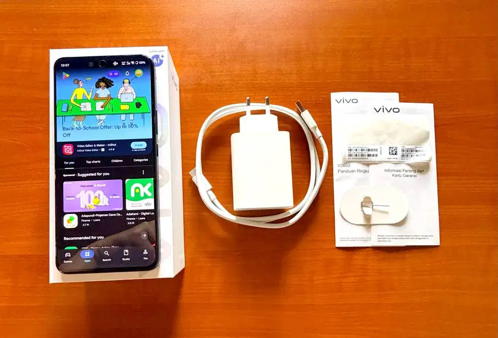 Vivo T5 Pro 5G 128GB Total Black Resmi Vivo Indonesia Fullset Second