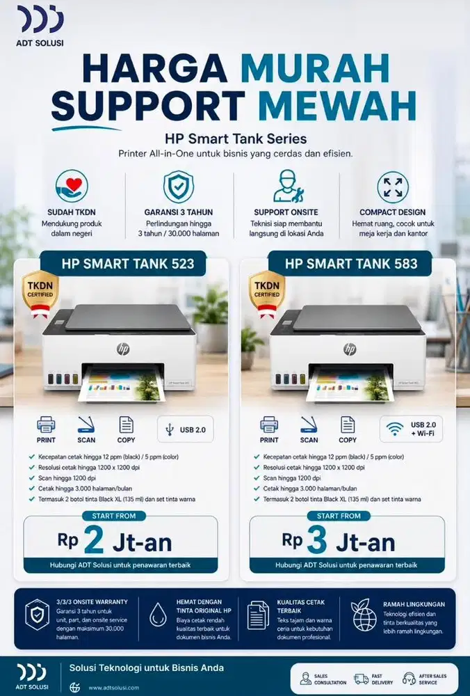 HP Smart tank 523 & 583