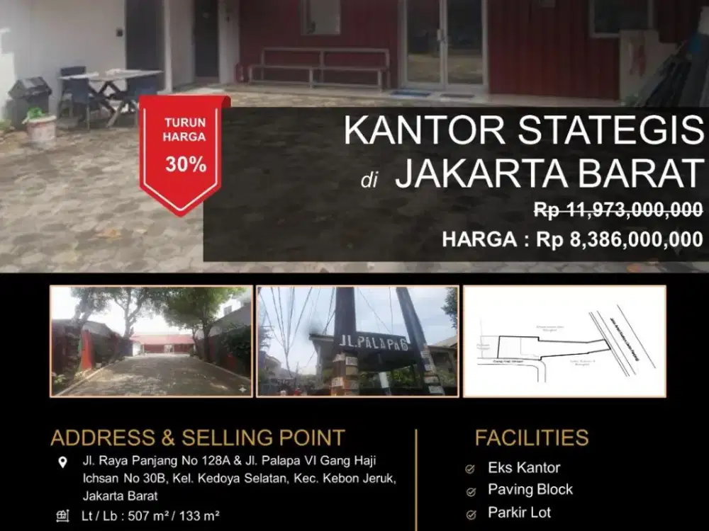 Jual Kantor Lelang Kebon Jeruk Lokasi Strategis Jakarta Barat