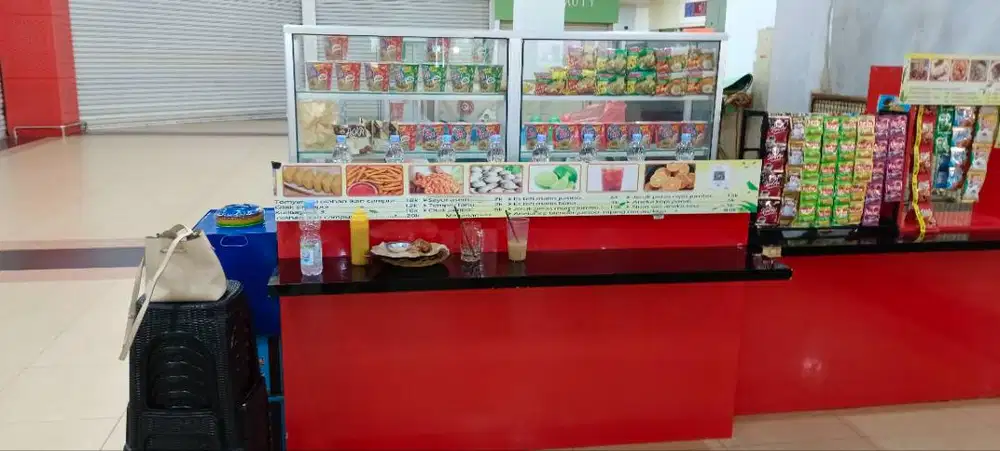 Meja booth jualan bahan multiplex hpl tebal P180cm L90cm T160cm Rp1,7j