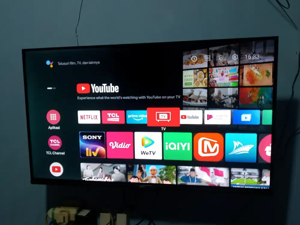 Dijual tv TCL google tv terbaru 32 inc fullset nominus..