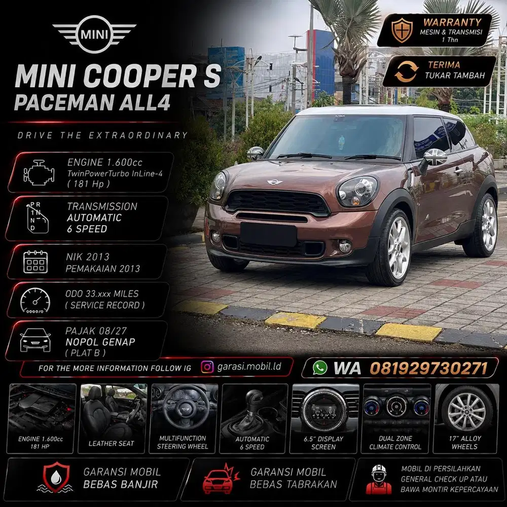 Mini Cooper S Paceman All4 1.6 2013