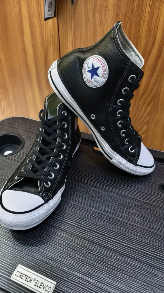 Converse CTAS Black White Leather Original Size 41,5