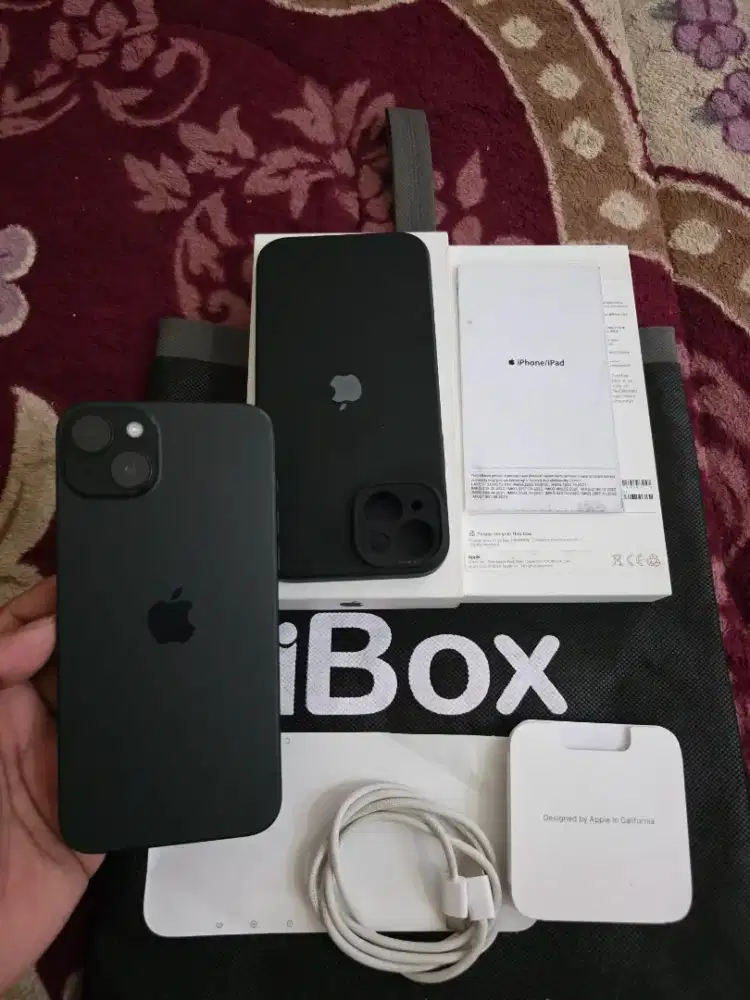 iphone 15 plus 128gb resmi iBox battry health 94%,fulset original