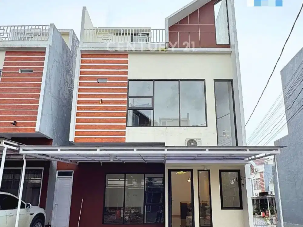 Rumah 2½lt Brand New Semi Furnish di cluster D'Bale Townhouse, Cimuning, Mustika Jaya, Bekasi Timur.