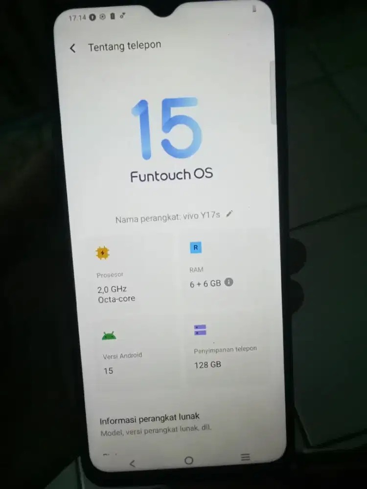 Vivo y17s 6+6/128gb