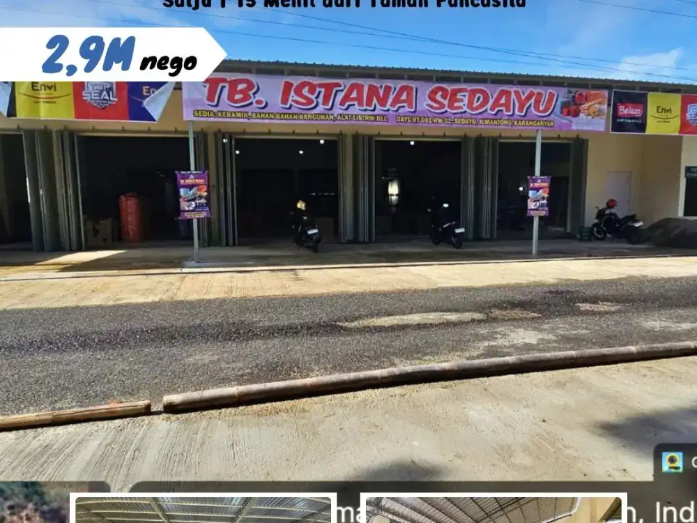 DIJUAL TANAH & BANGUNAN STRATEGIS – JUMANTONO, KARANGANYAR!