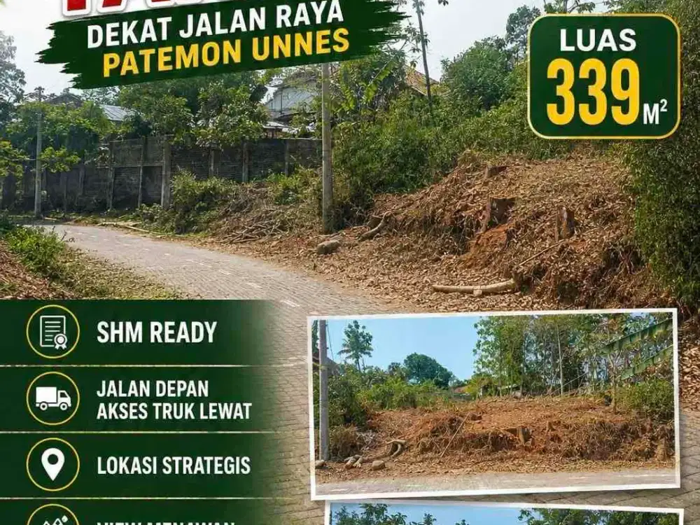 Tanah strategis di patemon unnes  cocok untuk usaha kos atau cafe