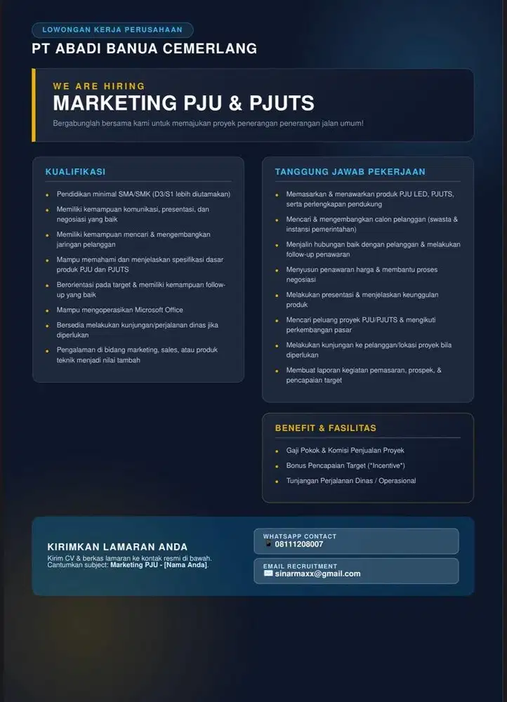 Lowongan Pekerjaan Marketing