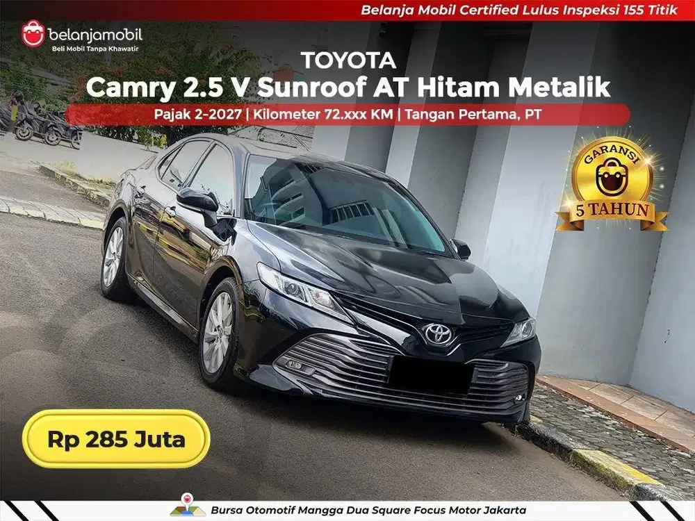 [ GARANSI 5TH ] Toyota Camry 2,5 V Sunroof AT 2020/2021