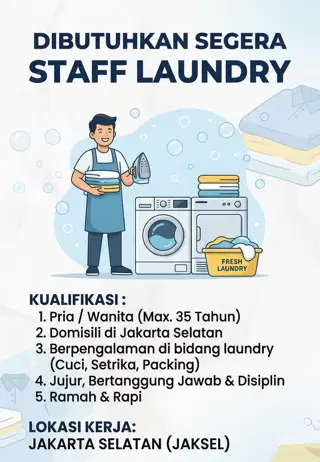 Lowongan Kerja Laundry di Jakarta Selatan