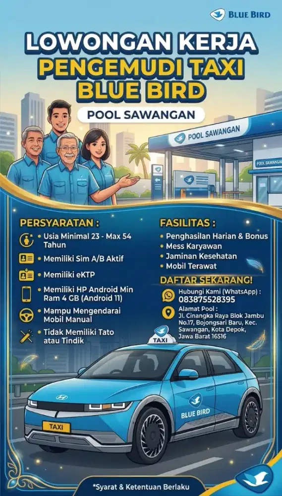 DRIVER MOBIL DIBUTUHKAN – KERJA NYAMAN, PENGHASILAN MENARIK