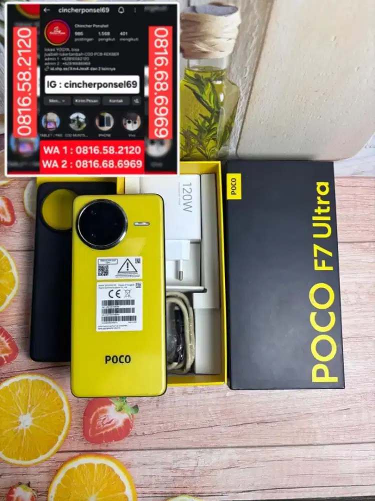 Jual hp likenew Poco F7 ultra 5g 16/512 istimewa grs sampai APRIL 2027