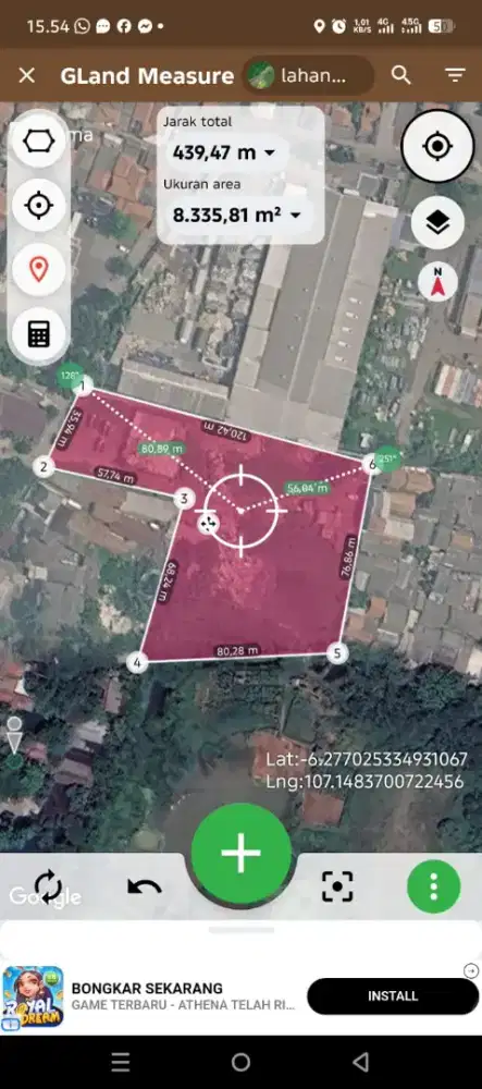 DI JUAL TANAH LT 7000m² ZONA INDUSTRI DI PASIR GOMBONG CIKARANG UTARA