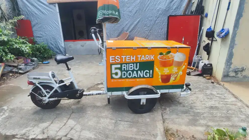 Oper usaha Es Gerobak Listrik