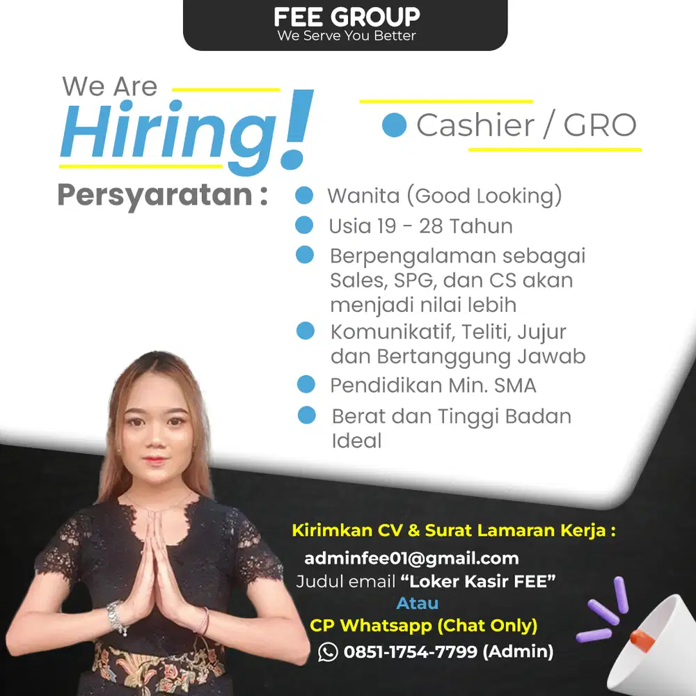Loker Kasir Spa & Massage - FEE GROUP