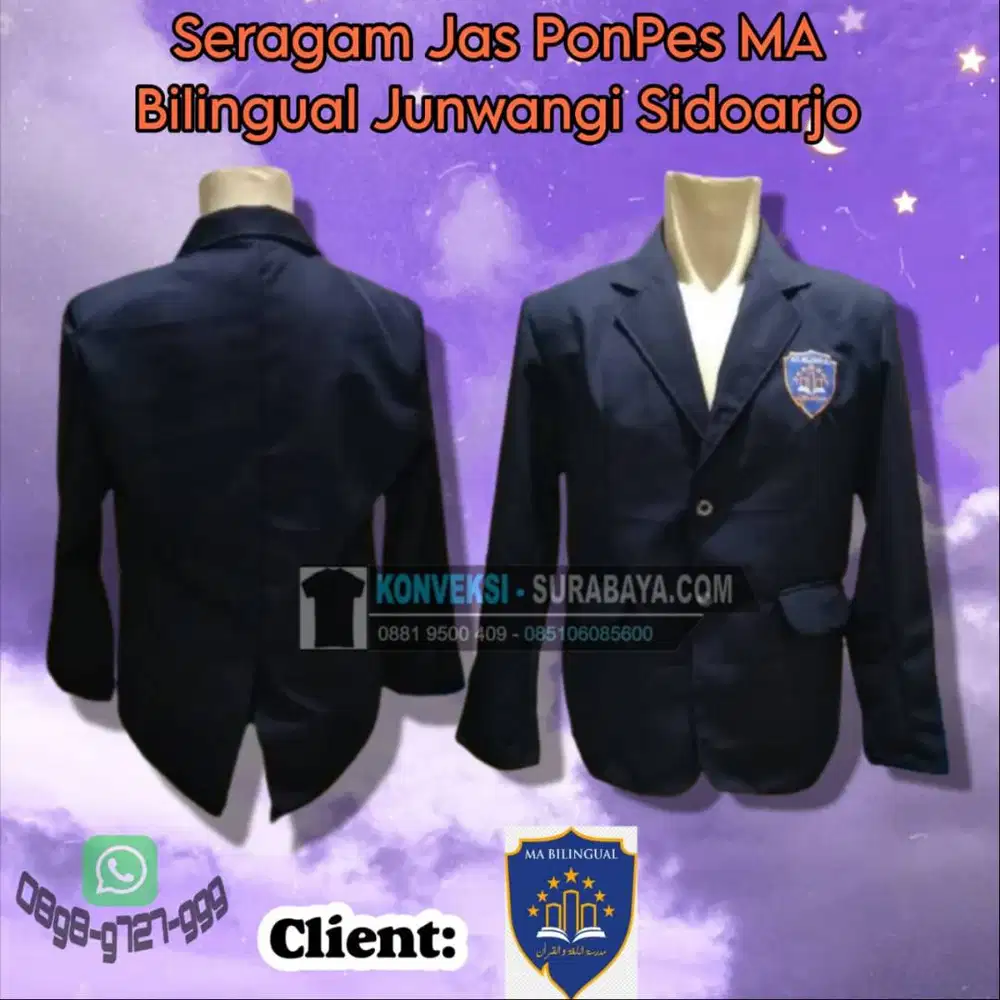 Bikin Jas Almamater Sekolah & Kampus Surabaya - Bahan Awet, Anti Kusut