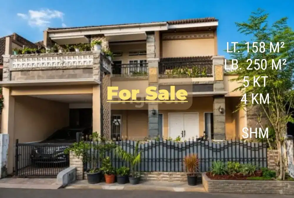 Dijual Rumah Estetik 2 lantai, 5 KT , Luas, Nyaman, Bebas Banjir